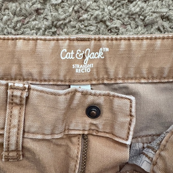 Cat & Jack Straight Recto Adjustable Waist Straight-Leg Pant in Tan - Picture 2 of 6